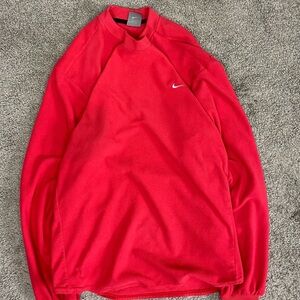 Y2k red silver tag nike‎ fleece pullover